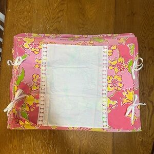 Lilly Pulitzer x Garnet Hill Twin Duvet Cover with Pillow Sham EUC